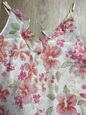 Valerie Stevens Buttery Yellow Floral Slip Maxi Dress – Silky Flowy V-Neck Ruffl